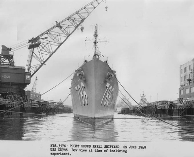 Puget Sound Naval Shipyard inclining tests, June 29 1949.